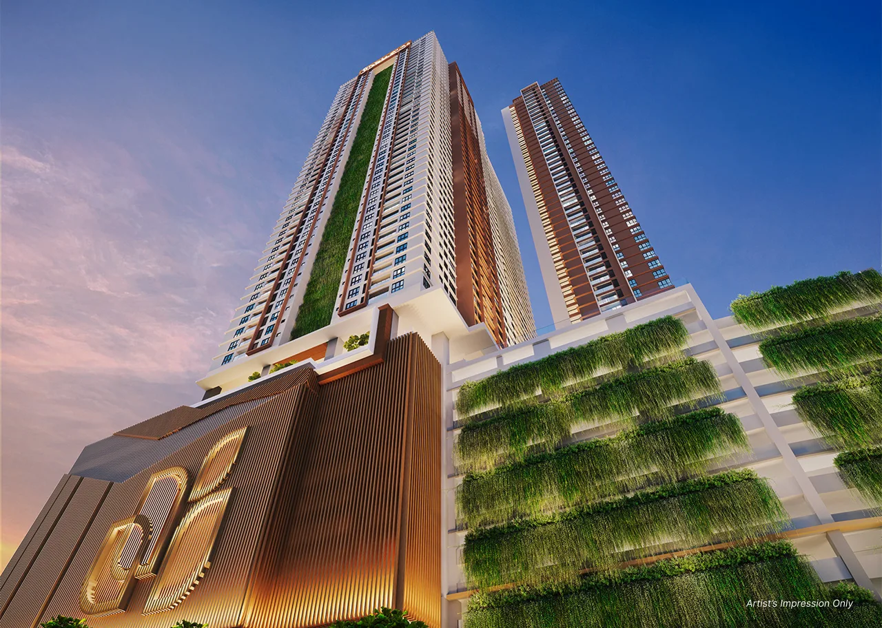 Pinnacle Bukit Gambier 正面外观效果图，槟城牛汝莪武吉甘密——取自发展商官网