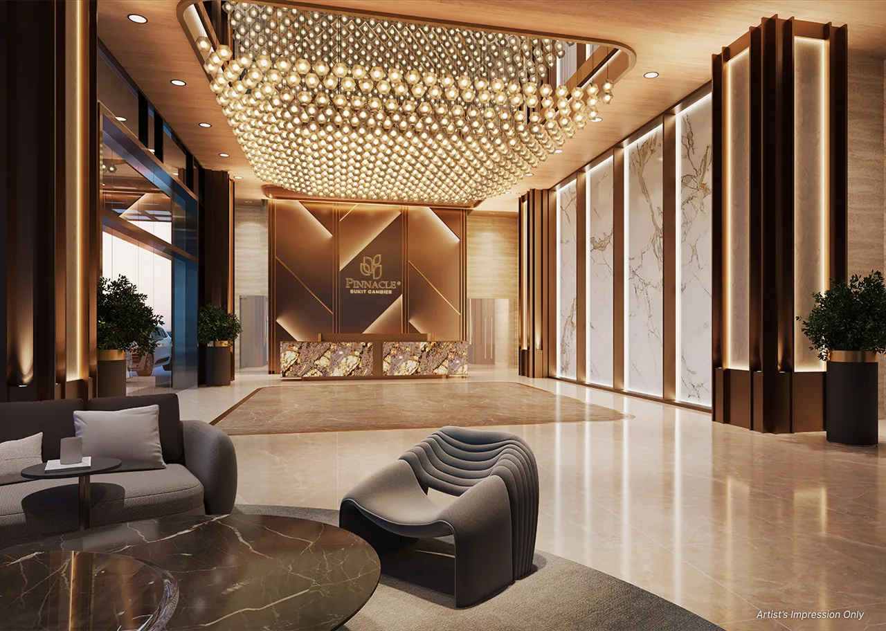 Pinnacle Bukit Gambier 大堂效果图，槟城牛汝莪——取自发展商官网
