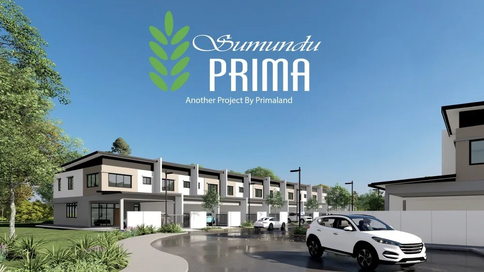 Artist’s impression: street view of Prima Sumundu Phase 3, from the developer’s brochure at Prima Sumundu, Penampang, Sabah