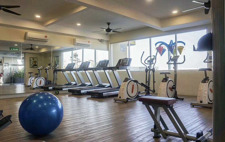 Primero Heights gymnasium with treadmills and exercise bikes, Seberang Jaya, Penang