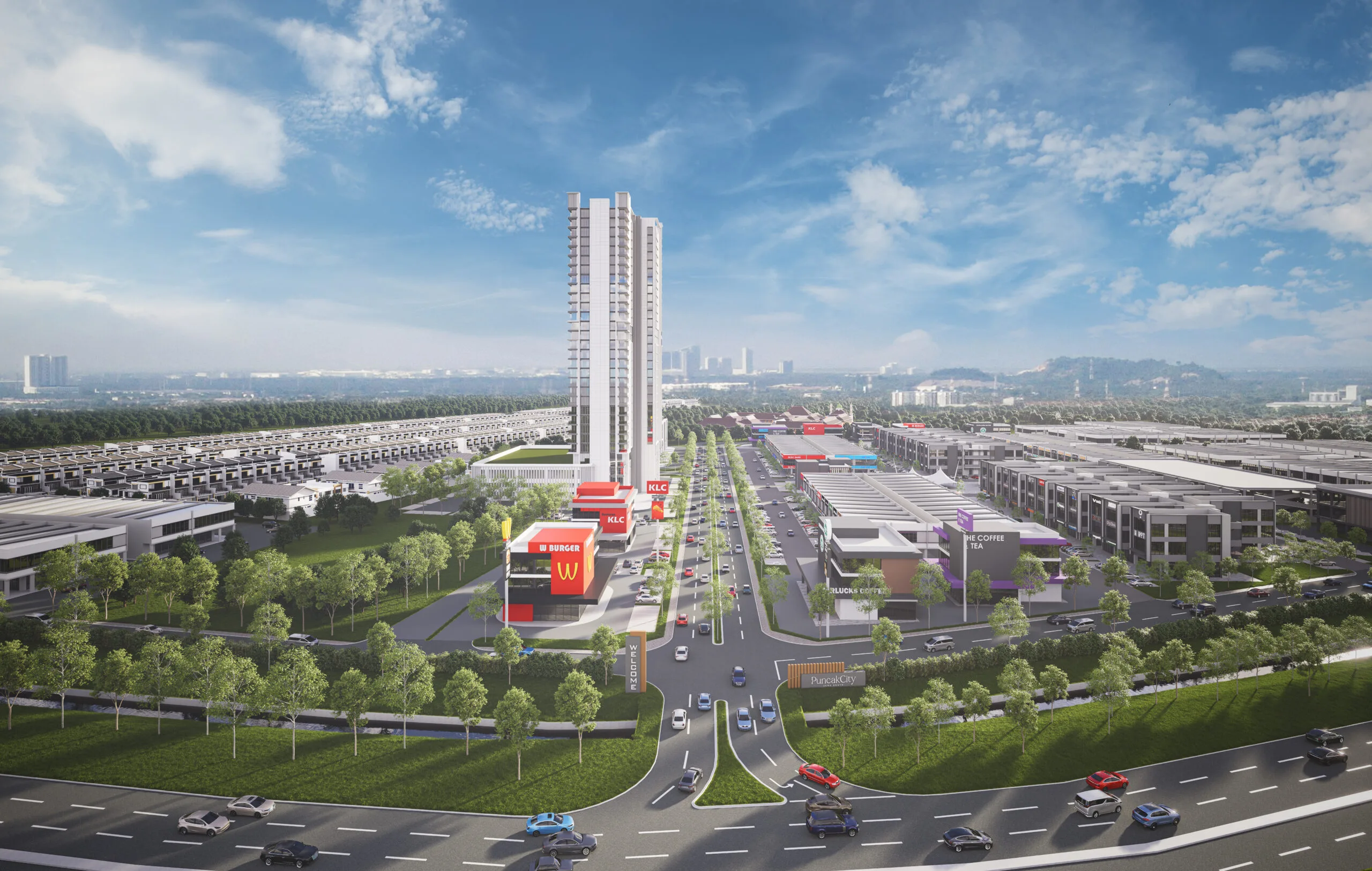 PuncakCity 鸟瞰图,取自发展商官网,槟城 Juru South