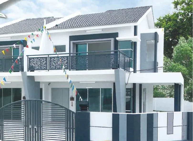 Completed double-storey terrace show houses at Pusing Lestari by LYS Properties Sdn Bhd, Pusing, Kinta, Perak
