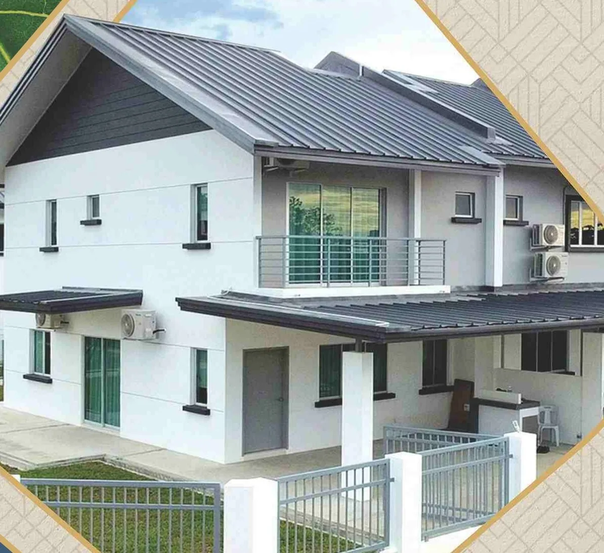 沙巴山打根 Rimbayu Indah Phase 2A 已完工的双层排屋角头间实景照片（发展商手册）