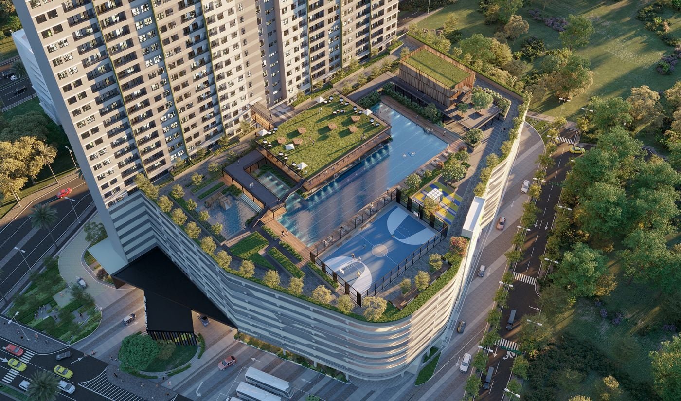 Savana @ Utropolis facilities deck seen from above — official image from the developer, Batu Kawan, Penang