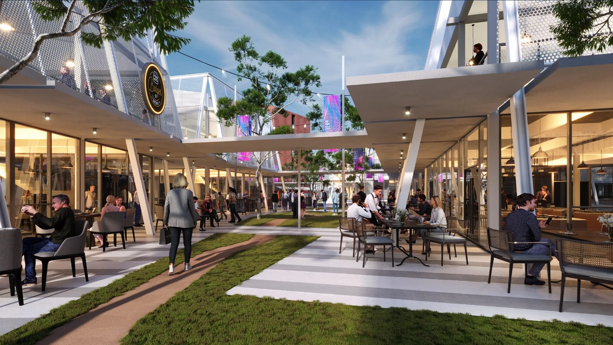 Artist’s impression of the courtyard between the two-storey pavilion link shops, from the developer’s brochure at Sejati Sentral, Mile 7, Jalan Airport, Sandakan, Sabah