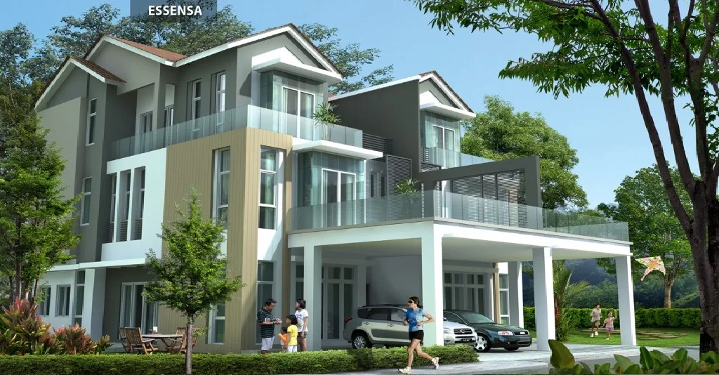Sentrino Essensa three-storey semi-detached house in Alma, Bukit Mertajam, Penang — official image from the developer, WHH Land