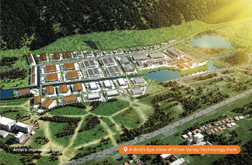 Artist's impression of the neighbouring Silver Valley Technology Park, beside Silver Valley Gardens, Chepor, Ipoh, Perak
