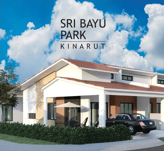 Artist’s impression: the corner house and its car porch, from the developer’s brochure at Sri Bayu Park, Kinarut, Papar, Sabah