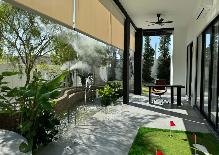 Private outdoor terrace at Bungalowdees by Team Keris Berhad, Ipoh South, Ipoh, Perak