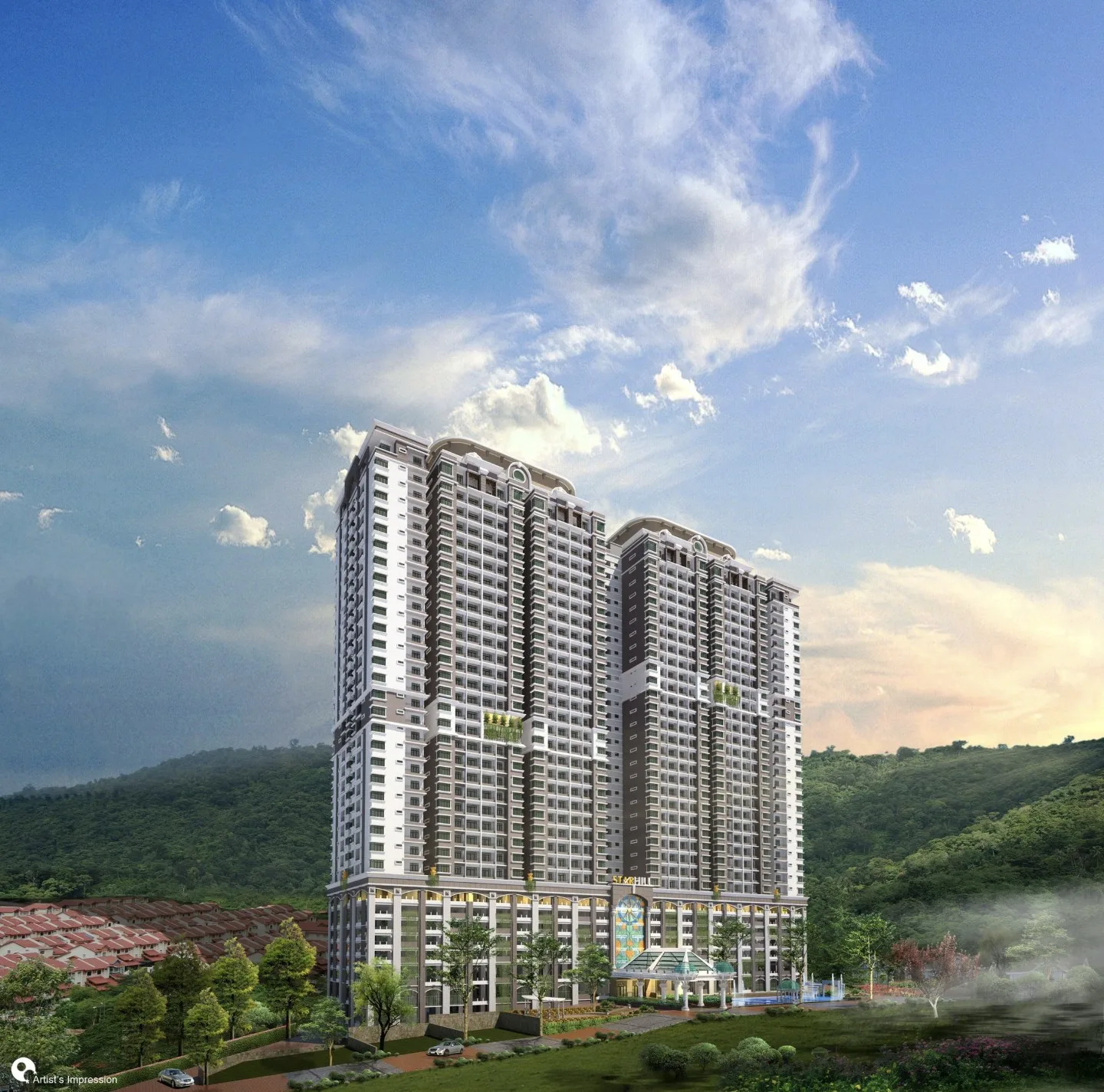 Starhill Luxury Residences condominium block, artist's impression, Gelugor, Penang