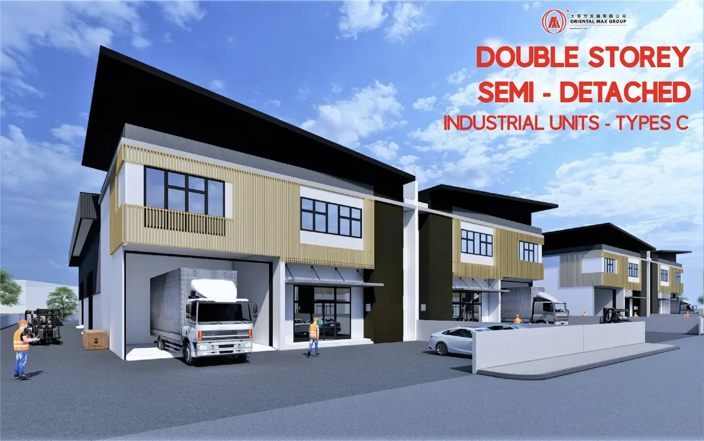 Sungai Lokan Industrial Park double-storey semi-detached industrial units Type C, artist's impression, Butterworth, Penang