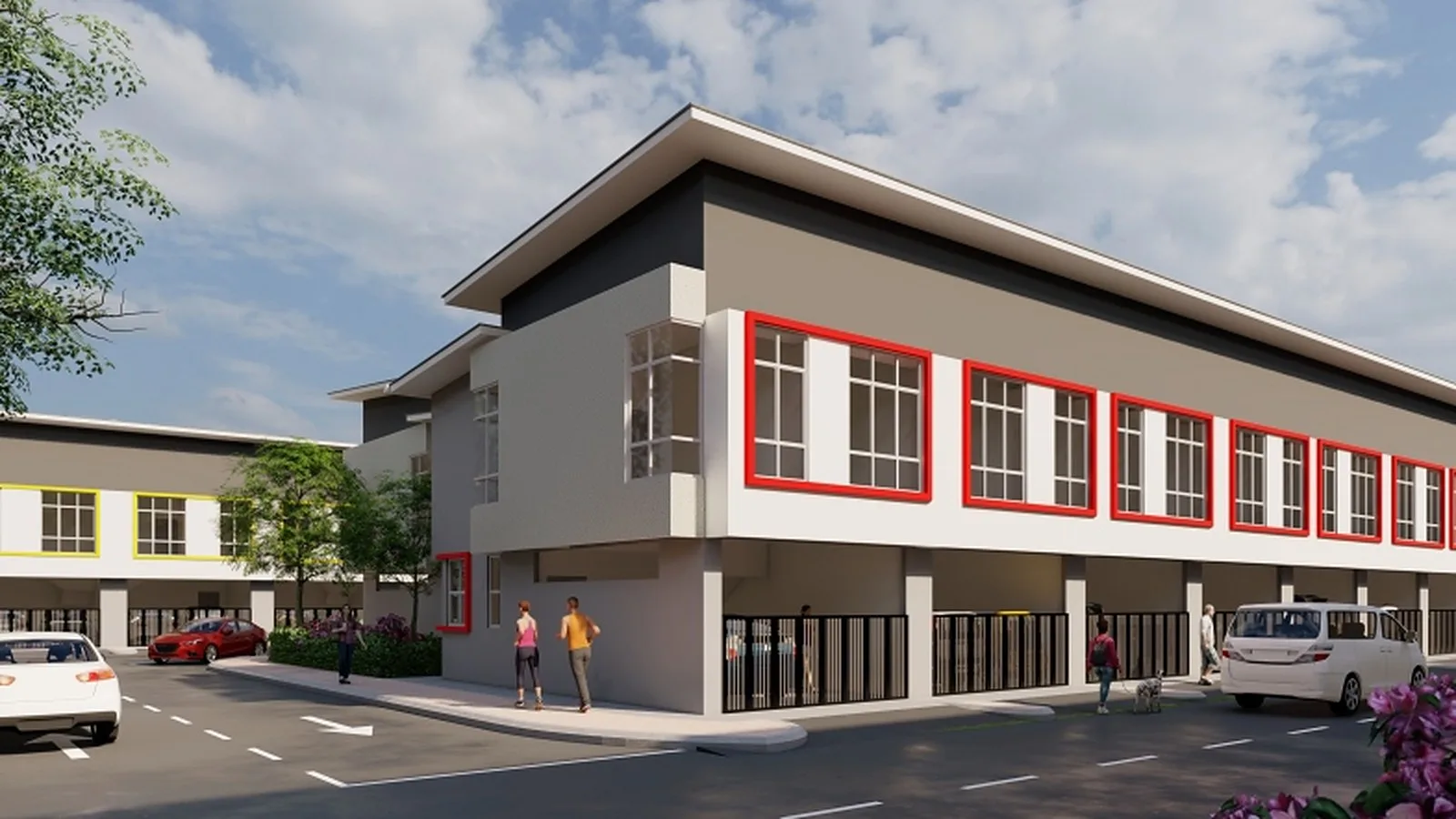 Artist’s impression of the Type B two-storey townhouses, from the developer’s flyer at Taman Billion, Mile 7, Sandakan, Sabah