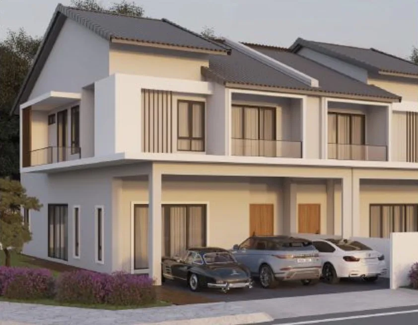 Taman Bistari Jaya two-storey semi-detached house, artist's impression, Nibong Tebal, Penang