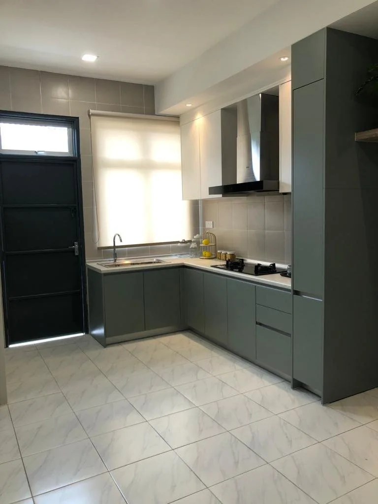 Kitchen of the Phase 4A single-storey terrace show unit at Taman Impiana, Bidor, Perak