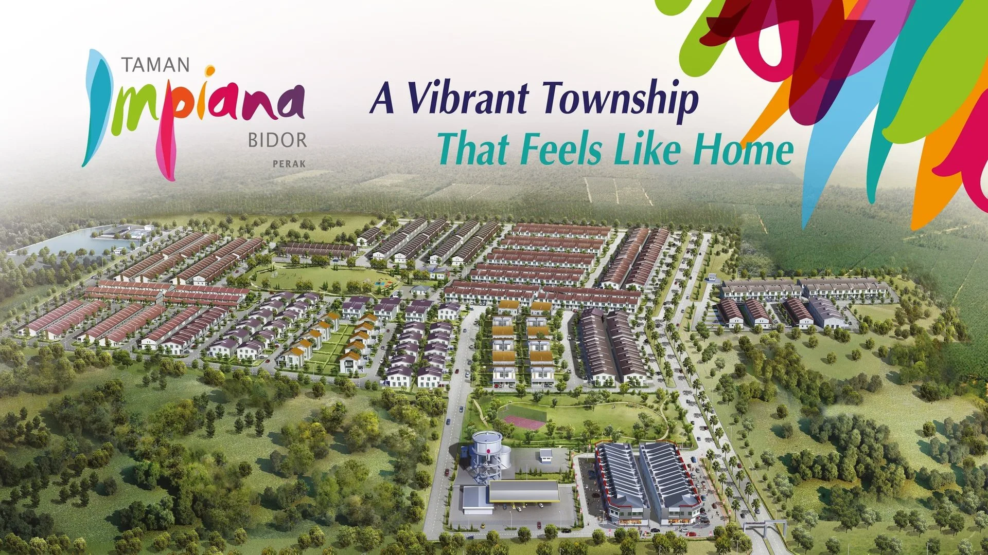 Artist's aerial impression of the Taman Impiana township by Farlim Group (Malaysia) Bhd, Bidor, Batang Padang, Perak