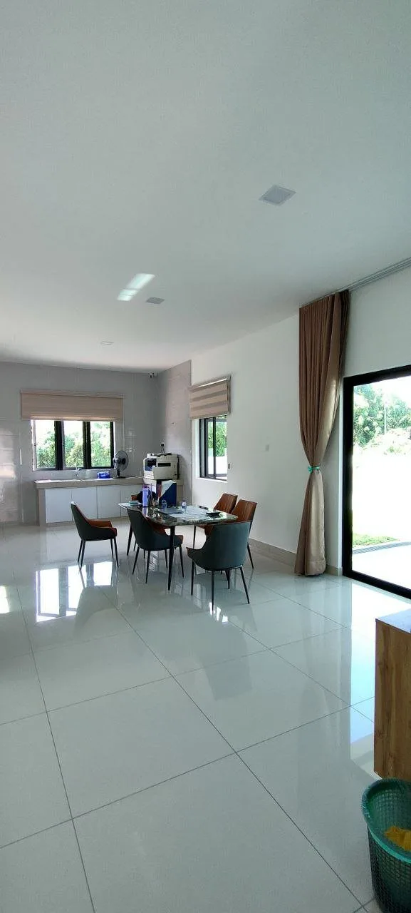 Kitchen and dining area of the show house at Taman Kamunting Pelangi, Kamunting, Taiping, Perak