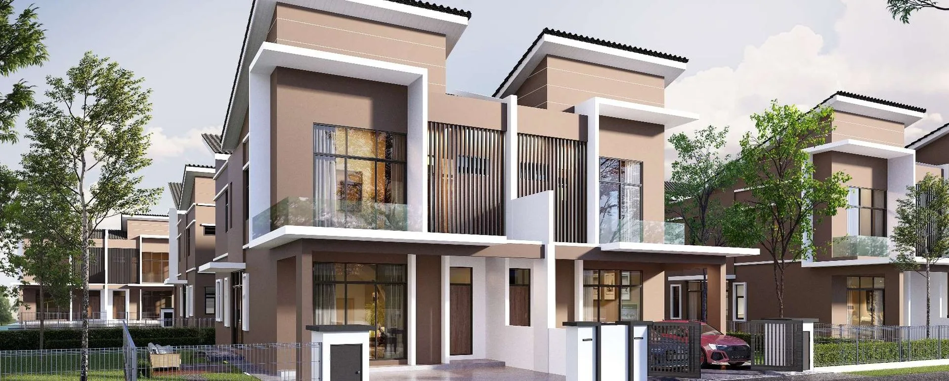 Artist's impression of the double-storey semi-detached houses (Fasa 4) at Taman Kerian Putra by Bumi Johan Sdn Bhd (Asiabina), Parit Buntar, Perak