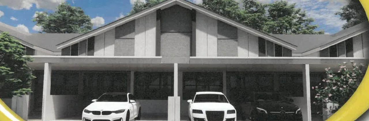Artist's impression of single-storey terrace houses at Taman Kinding Akasia Phase 3A by Pesat Padu Villas Sdn Bhd, Kinding, Chemor, Ipoh, Perak