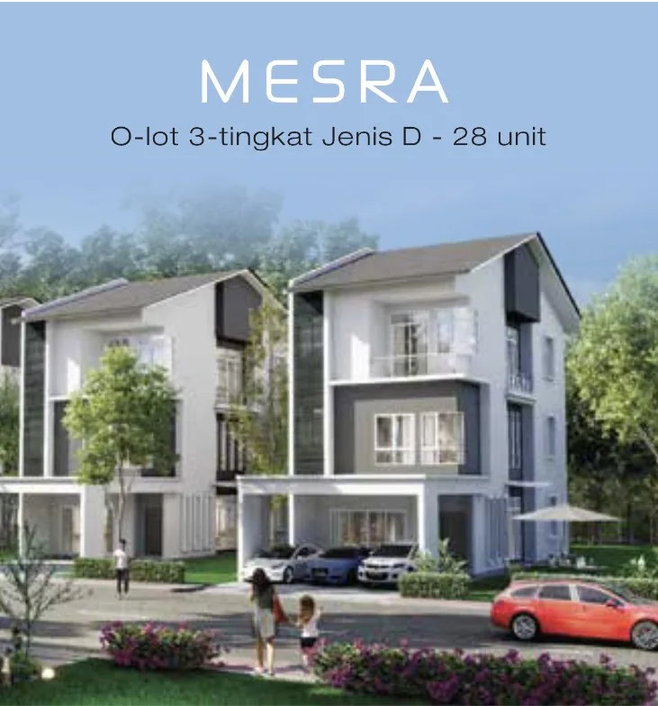 Taman Lembah Permai Phase 6 Mesra three-storey O-Lot homes, Type D, artist's impression, Bukit Mertajam, Penang