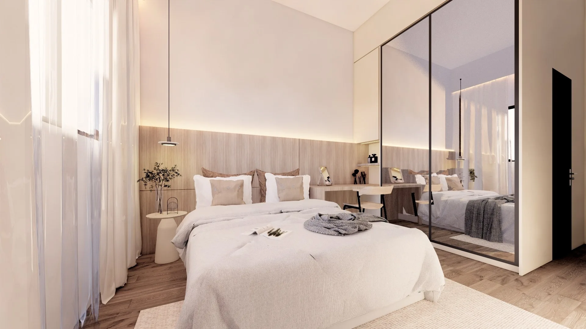 Artist’s impression of a bedroom, from the developer’s brochure at Taman Merinding Indah, Jalan OKK Daud, Merinding, Labuan