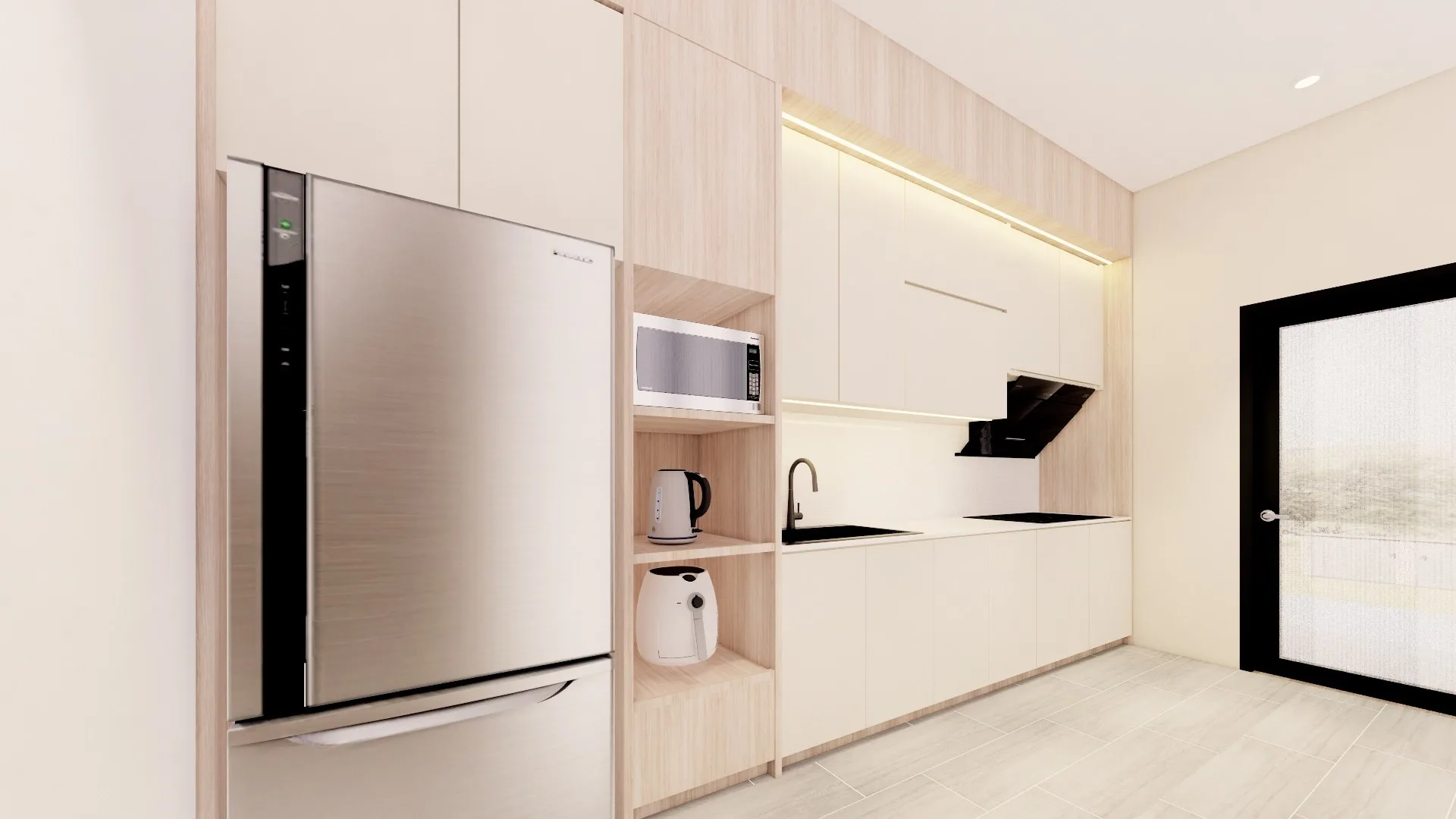 Artist’s impression of the kitchen, from the developer’s brochure at Taman Merinding Indah, Jalan OKK Daud, Merinding, Labuan
