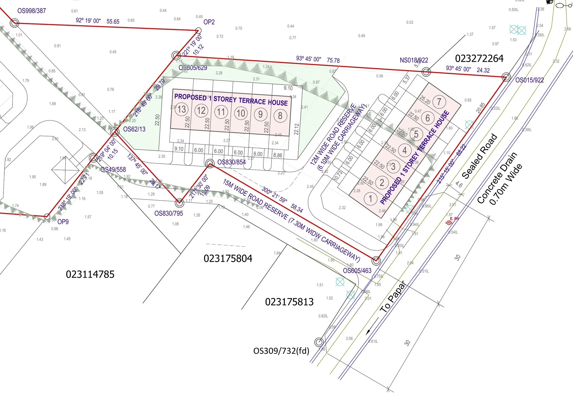 沙巴吧巴 Jalan Melugus Taman Mewah Utama 第二期发展图：Kampung Melugus 的 13 个单层排屋地段（发展商）