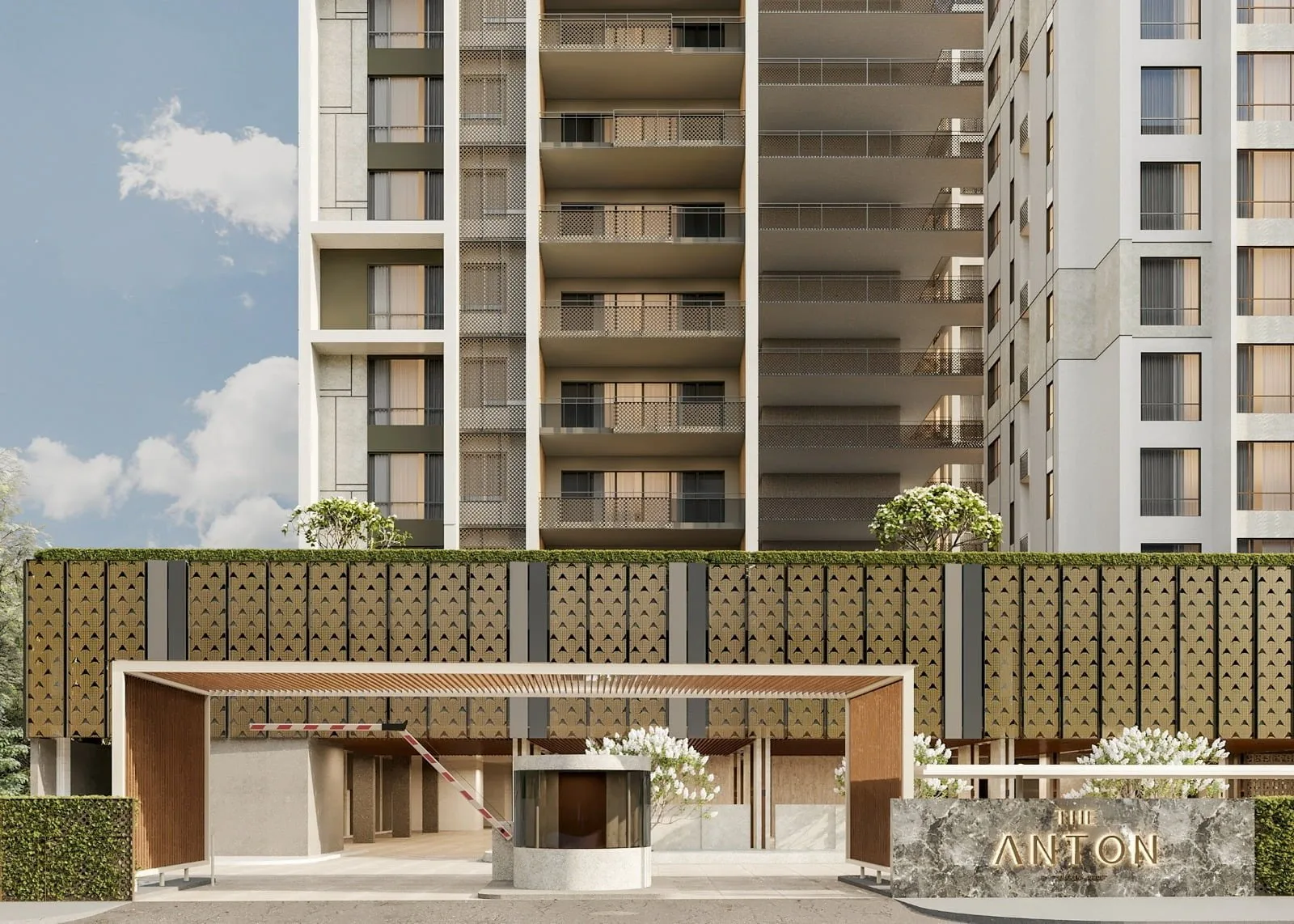 The Anton entrance and guardhouse, Pulau Tikus, Penang — artist's impression from the developer