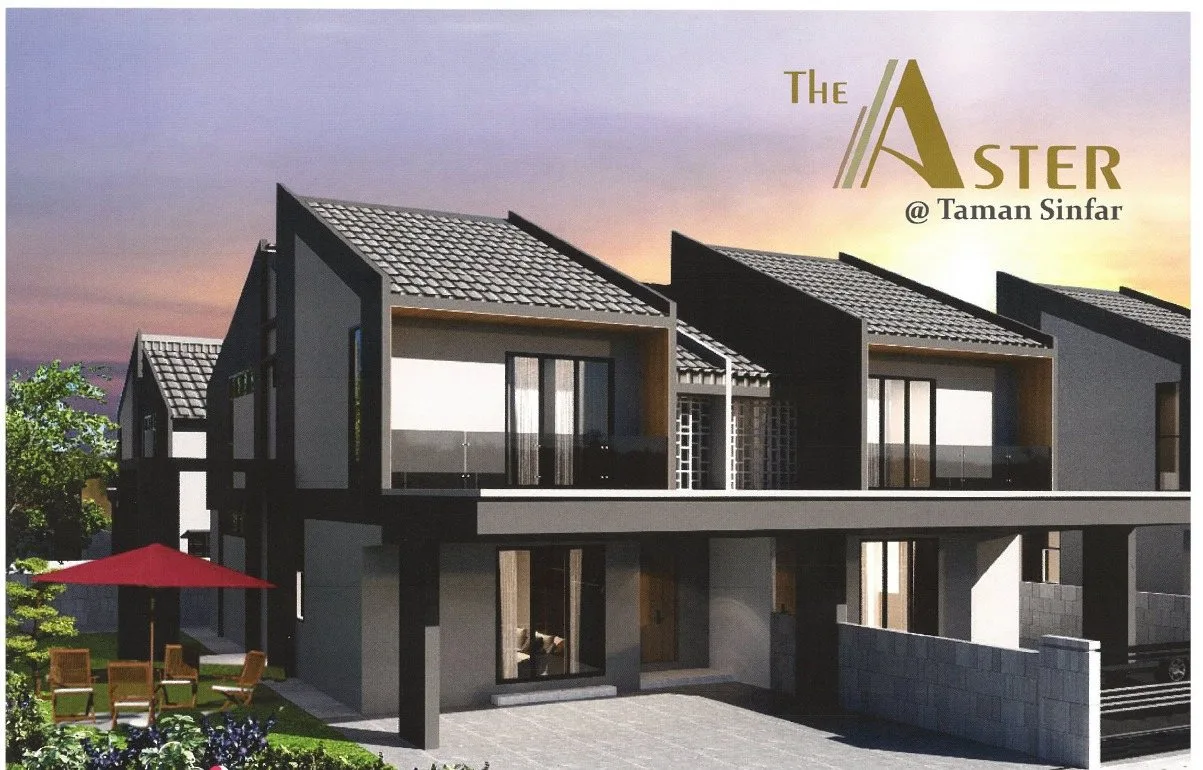 Developer's artist's impression of the semi-detached houses at The Aster @ Taman Sinfar by Constant Builder Sdn Bhd, Jalan Pasir Puteh, Ipoh, Perak