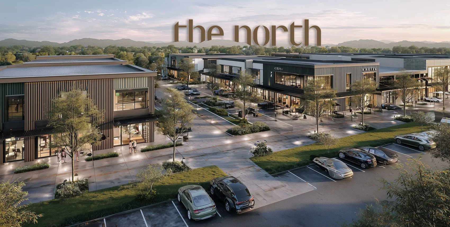 Artist’s impression of the two-storey shop-office street at The North, from the developer’s brochure at The North @ KKIP, Sepanggar, Kota Kinabalu, Sabah