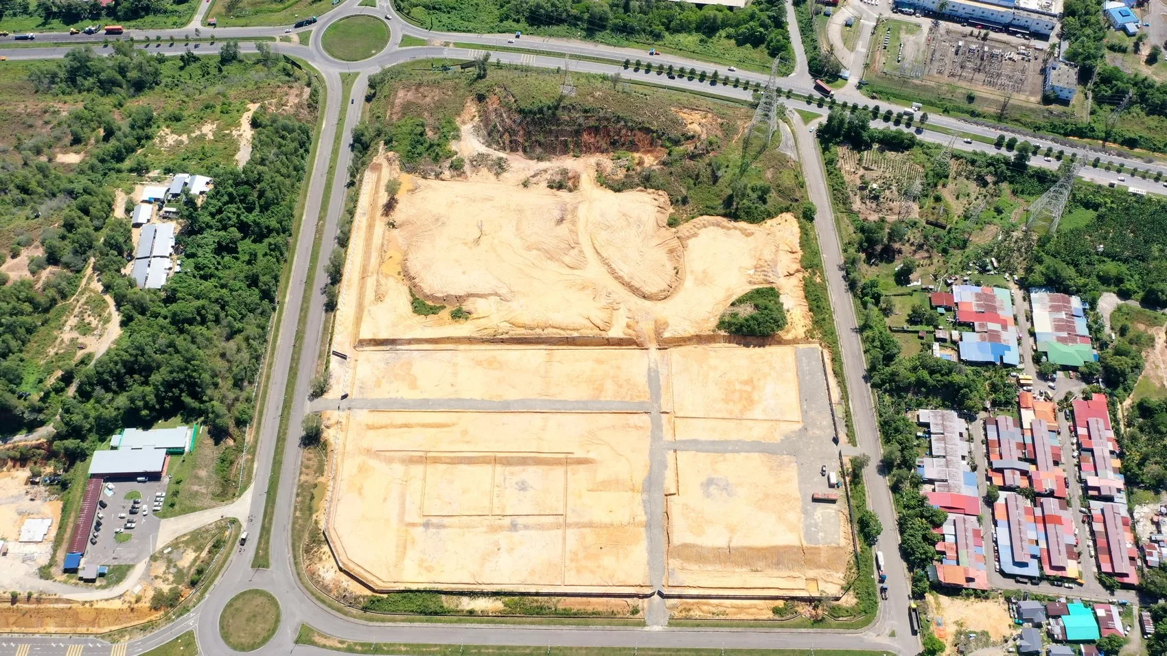 Site photo: land clearance completed as at July 2025, from the developer’s brochure at The North @ KKIP, Sepanggar, Kota Kinabalu, Sabah