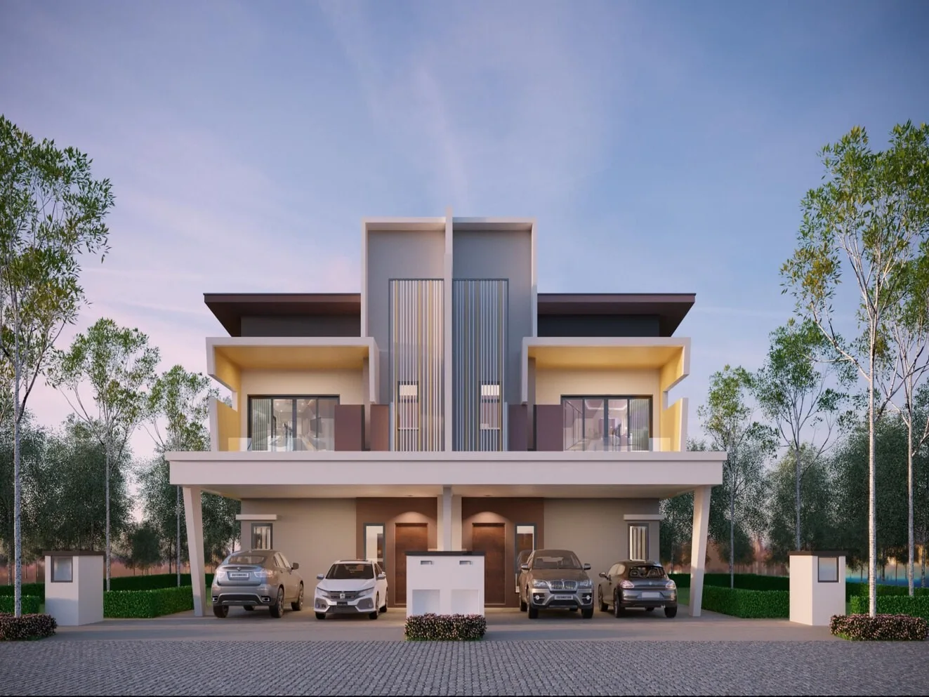 Artist’s impression of the two-storey semi-detached house, Type A, from the developer’s brochure at The Weld, Jalan Sin Onn, Tawau, Sabah