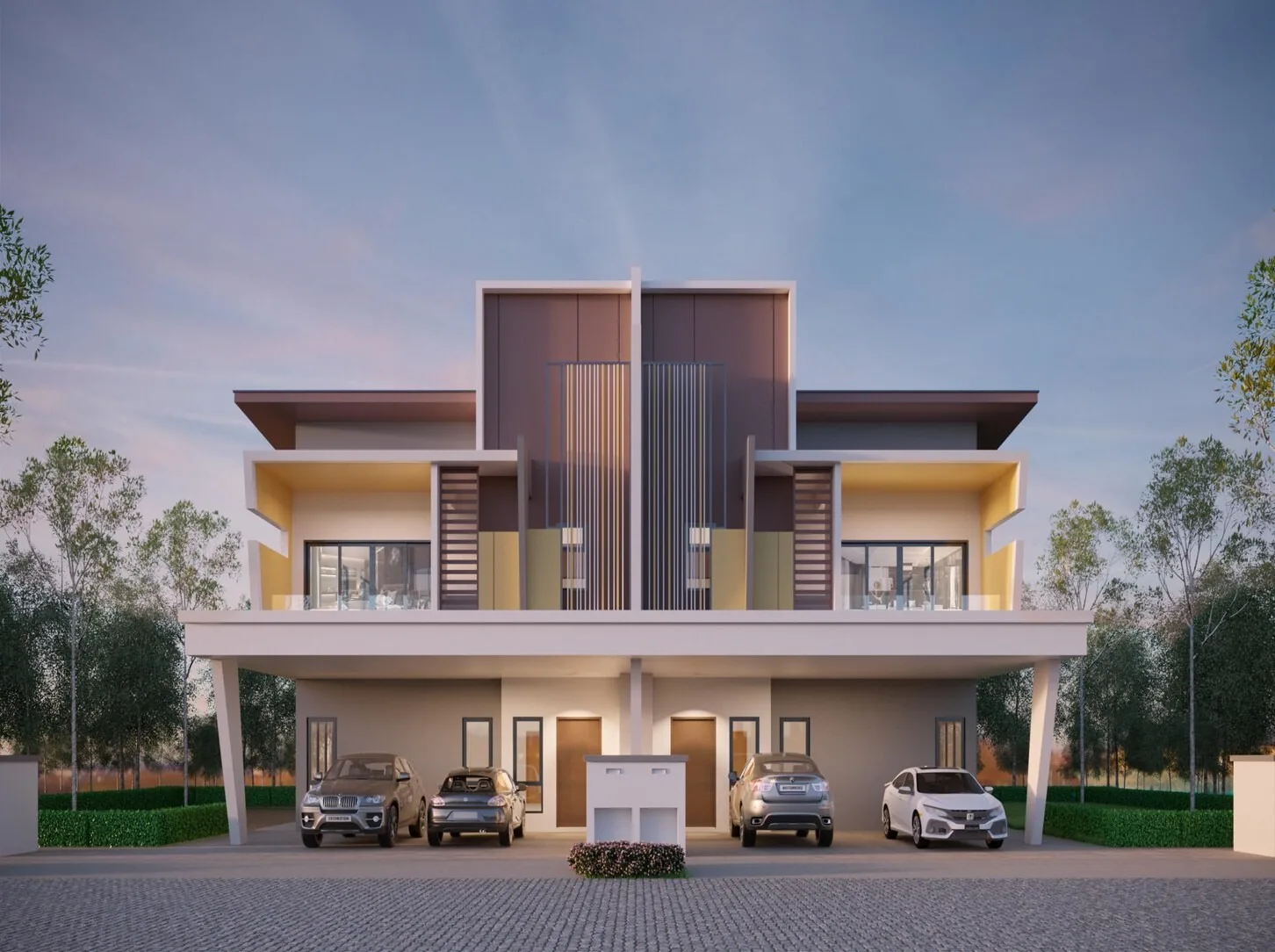 Artist’s impression of the two-storey semi-detached house, Type B, from the developer’s brochure at The Weld, Jalan Sin Onn, Tawau, Sabah