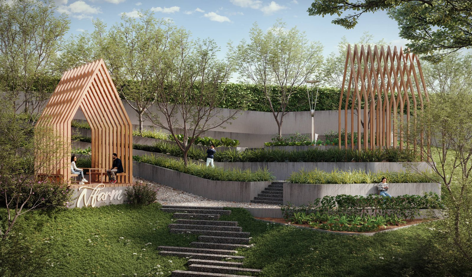 N-Farm urban farm render at Trinity Nordic by Olympic Builders, Taman Bukit Serdang, Petaling, Seri Kembangan, Selangor
