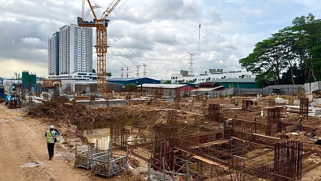 Second construction progress photograph dated 24 June 2026 at Trinity Nordic by Olympic Builders, Taman Bukit Serdang, Petaling, Seri Kembangan, Selangor