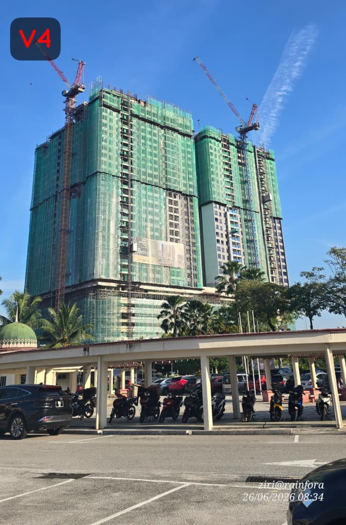 Second construction progress photograph dated 26 June 2026 at Trinity Rainfora by Darul Dinasti Sdn Bhd, Bandar Kinrara 5, Petaling, Puchong, Selangor