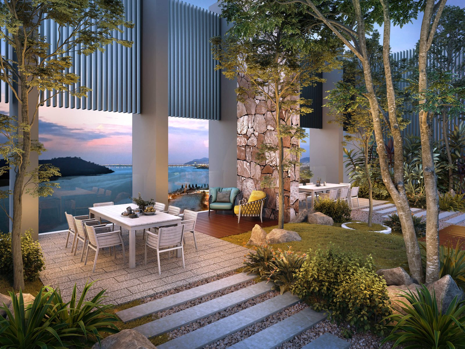 Triuni Residences rooftop garden — artist's impression from the developer, Batu Uban, Penang