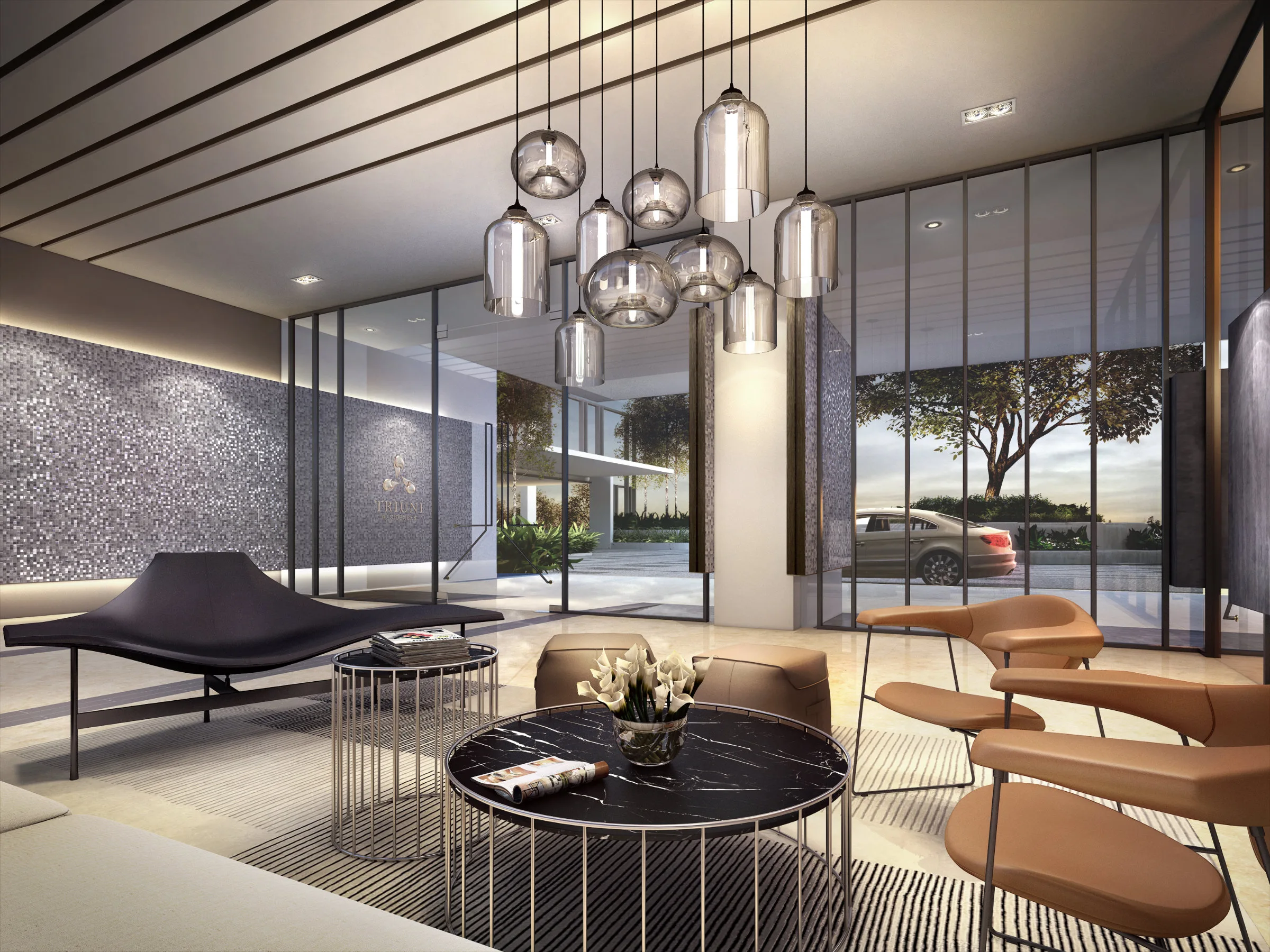 Triuni Residences tower lobby — artist's impression from the developer, Batu Uban, Penang