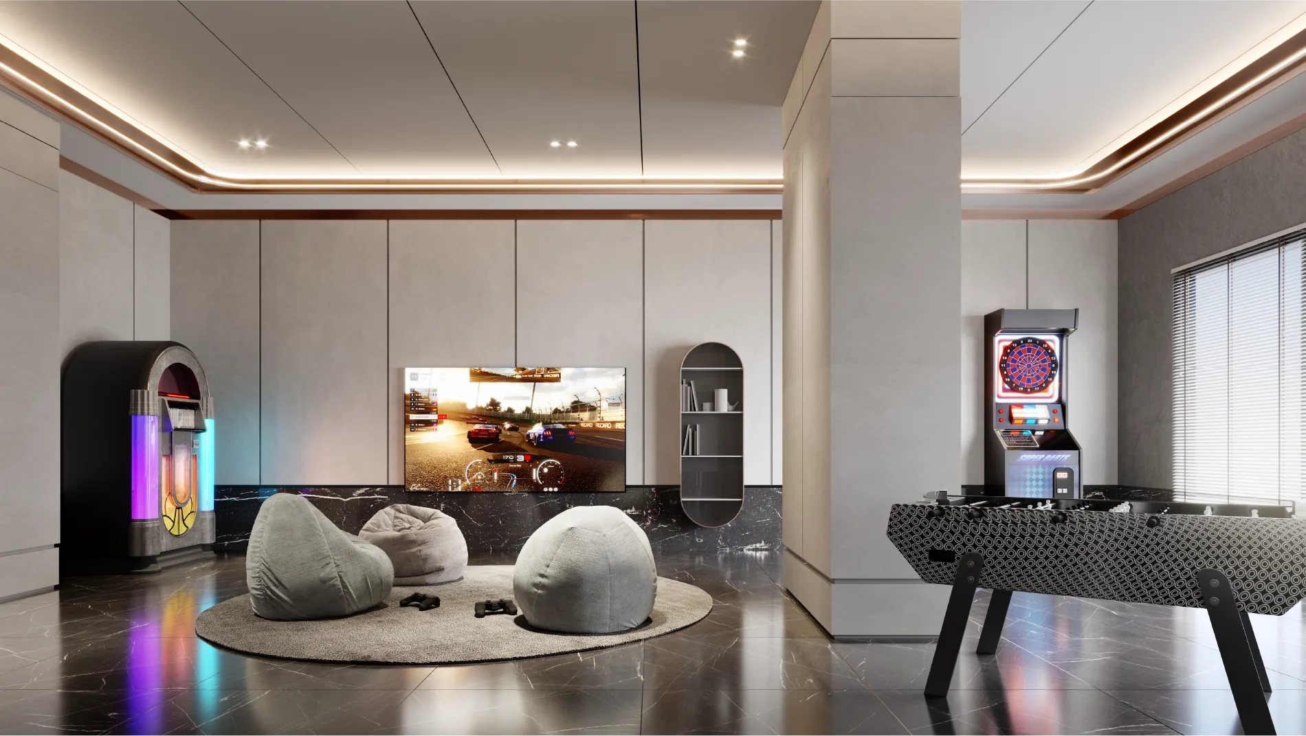 Games Room render at Tujuh Residences by Kwasa Sentral Sdn Bhd, Kwasa Damansara City Centre, Petaling, Shah Alam, Selangor