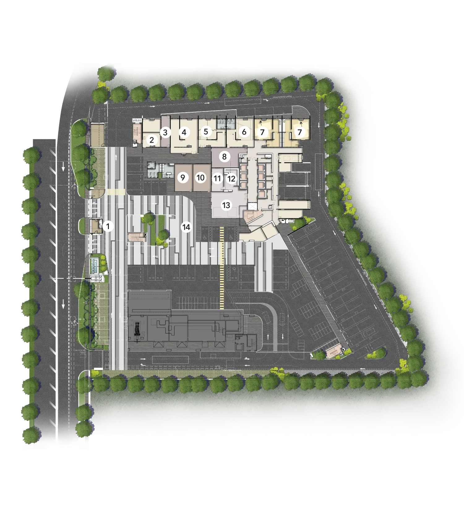 Level 10 podium facilities key plan at Tujuh Residences by Kwasa Sentral Sdn Bhd, Kwasa Damansara City Centre, Petaling, Shah Alam, Selangor
