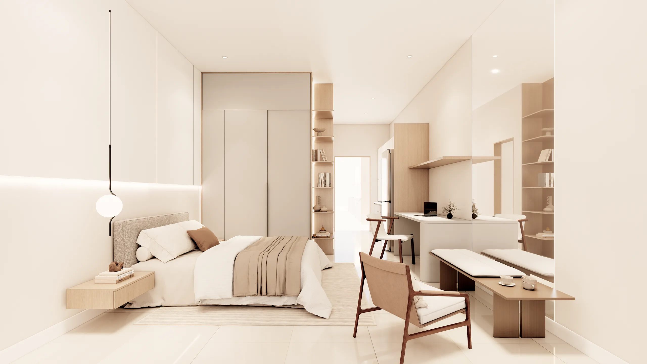 Vi Residence Type B studio room, interior impression from the developer, Batu Kawan, Penang