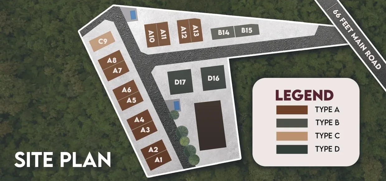 Villa Industrial Park site plan showing the 17 plots by type, Permatang Tinggi, Penang