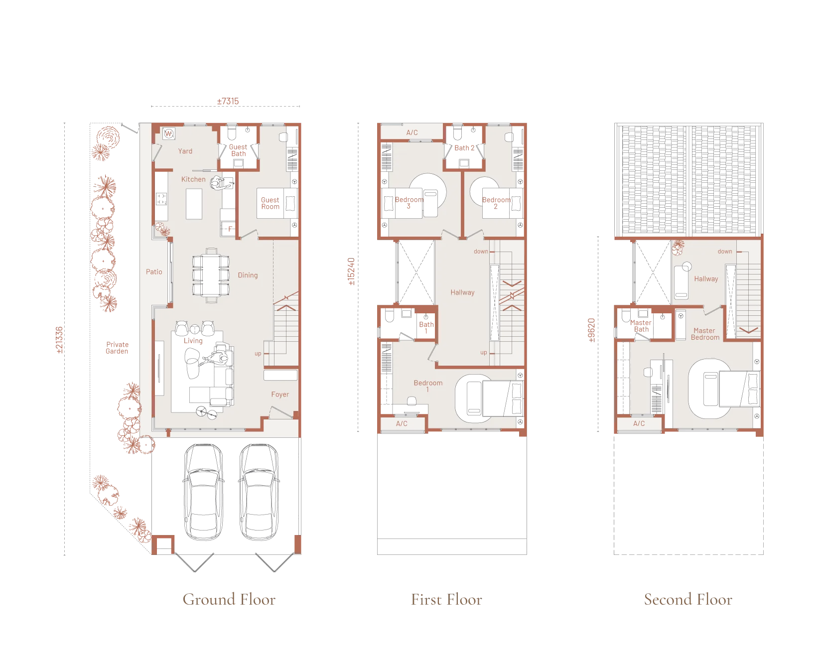 Viluxe Courtyard Collection Type 4 floor plan — corner unit, 3,399 sq ft, Batu Kawan, Penang