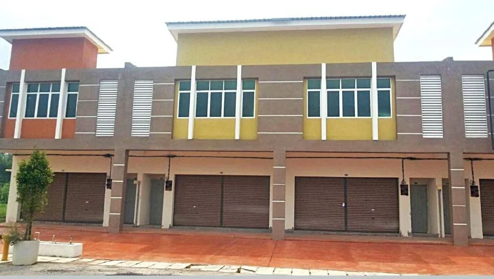 Completed double-storey shop offices at Lintang Square, Waterfront Celebration Village by Team Keris group, Jalan Lintang, Sungai Siput, Perak