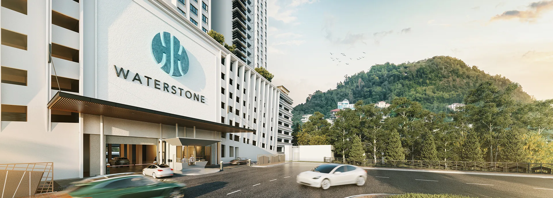 Waterstone entrance, artist's impression from the developer BSG Property, Tanjung Bungah, Penang